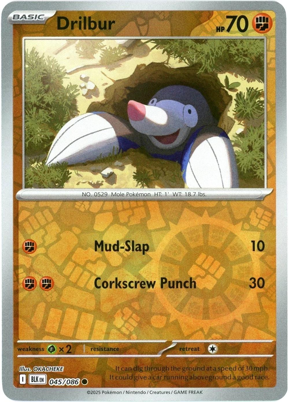 Black Bolt Drilbur [Reverse] Pokémon card